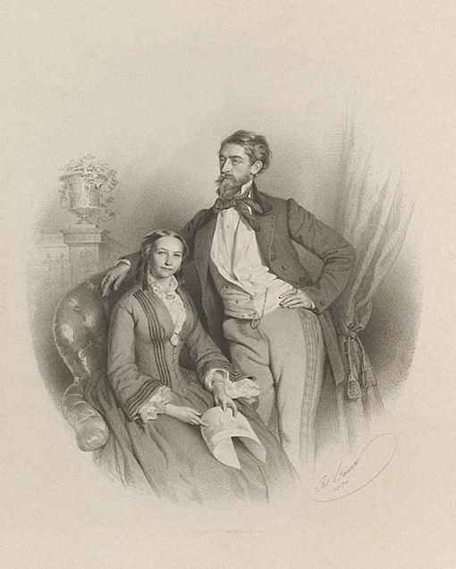 Patrician Couple by Joseph Anton Bauer, 1854